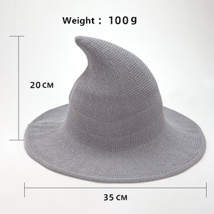 Halloween Felt <strong>Witch</strong> <strong>Hat</strong> Foldable Women Candy Color Cotton Knit <strong>Witch</strong> <strong>Hat</strong> for Festival Decoration Party Cosplay Wizard <strong>Witch</strong> <strong>Hat</strong> - Product Image 3