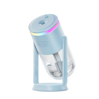 Humidificateur Mini Oscillant Personnalisé OEM 280ml avec Projecteur Ciel Étoilé LED 7 Couleurs, Désodorisant d'Air pour Voiture, Bureau et Chambre avec Filtre en Coton