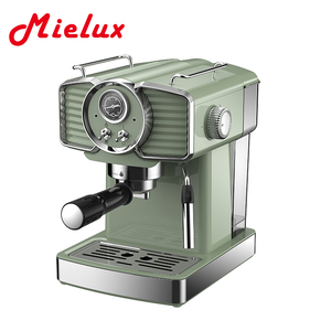 Mielux Máy pha cà phê 1.8L thiết bị nhà bếp nhỏ Espresso cà phê <span class=keywords><strong>Maker</strong></span> với điện sữa Frother thép không gỉ Màu Đỏ - Product Image 4