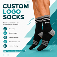 Chaussettes de sport respirantes en coton pour hommes, avec logo personnalisé, design de haute qualité, semelle en tissu éponge, pour la course à pied, collection 2026