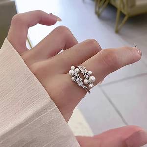 Support vide pour bague en argent S925 pour perles DIY 10631, pour perles rondes de 11-13 mm, catégorie perles en vrac - Product Image 1