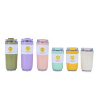 Gobelet isotherme à double paroi avec paille et couvercle, logo personnalisé, thermos 500 ml, gobelet en acier inoxydable sous vide