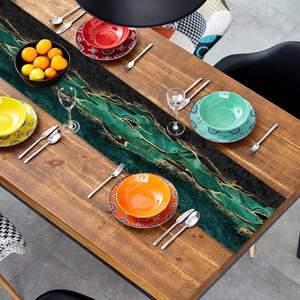 13 x72אינטש ארוך טאלי טורקיז שיש טורקיז לשולחן שולחן רץ עץ בר שיש כפרי שולחן לחדר אוכל תפאורה - Product Image 6