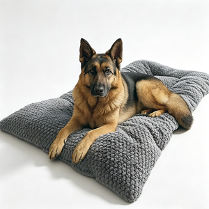 Extra large plush kitten mattress | Thick ultra-soft polyester with <b>headrest</b> and raised edges - Product Image 5