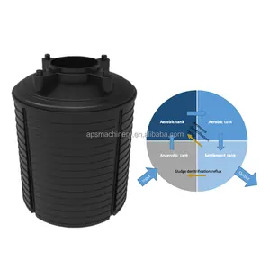 Maquinaria plástica do tratamento das águas residuais Tanques plásticos do tratamento das águas residuais Descarga pequena do sistema do tratamento das águas residuais