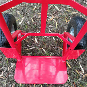 Truk tangan baja 2 roda tugas berat troli tangan logam lipat rangka tertutup Platform 200kg untuk penyimpanan alat transportasi - Product Image 4