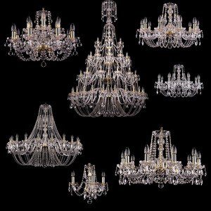 Crystal <b>Chandelier</b> Gold Finish E26 Bulb Base LED 3500K Warm White Adjustable Height Dimmable Ra90 5-Year Warranty Pendant Light - Product Image 3