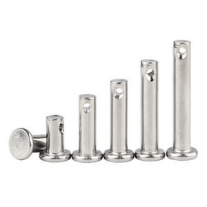 Goupille cylindrique à tête plate en acier inoxydable 304 DIN1444, diamètre 3 4 5 6 8 <span class=keywords><strong>10</strong></span> 12 14 16 18 20 mm, avec trou - Product Image 5