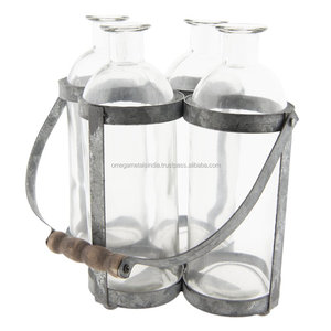 Vente chaude 4 bouteilles casier à vin de table porte-vin en métal et fer Durable pour Bar/hôtels whisky et bière stockage Barware - Product Image 6