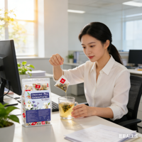 Premium Chicorée- und Gardenienfrucht-Kräutertee 5g X 30 Pyramidenbeutel Unterstützt Harnsäure-Balance Gelenkkomfort für Tägliches Wohlbefinden