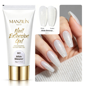 Gel UV de construction rapide et indolore pour extension d'ongles, 12 couleurs scintillantes, 30 ml, gel cristal pour salon de manucure et DIY - Product Image 6