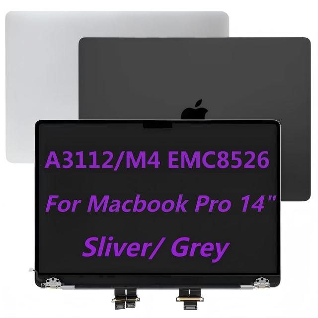 Factory LCD Screen Display Assembly for MacBook Air Pro LCD Replacement MacBook Pro M4 A3112 14 Inches Screen Silver Grey