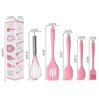 Ensemble d'ustensiles de cuisine en silicone de qualité alimentaire, 5 pièces, résistant à la chaleur, antiadhésif, outils de cuisson multifonctionnels pour la maison et la restauration