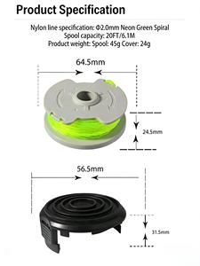 WA0014 Grass <b>Trimmer</b> <b>Line</b> Spool Replacement Thread Spool 2.0mm/2FT for WORX WG184 WG190 WG191 WG168 Weed Eater Spool cordless - Product Image 3