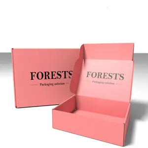 Oem Factory Custom Logo Rosa Farbe Kosmetik Wellpappe verpackung Mailer Wellpappe Box mit Separatoren