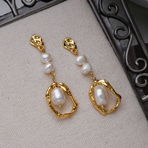 Hot Sale Vintage S925 Sterling <strong>Silver</strong> Exquisite Pearl Ring Earrings Fine <strong>Jewelry</strong> for Women - Product Image 1