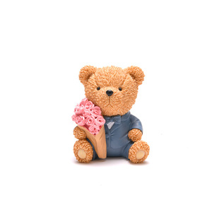 Teddy Bear Figurine Resin Craft Desktop Ornament Handmade Animal Shape Home Decoration Gift - Product Image 5