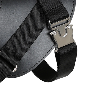 Harness Anjing Kulit Vegan Merah untuk Hari Valentine dan Tahun Baru, Model Saddle Harness Anti Tarik, Buatan Pabrik - Product Image 4