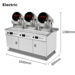 <span class=keywords><strong>Cucina</strong></span> uso automatico macchina per soffriggere cottura a Gas rotante riso fritto <span class=keywords><strong>Robot</strong></span> fornello wok chef wok fornello - Product Image 4