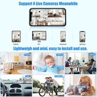 Mini Caméra HD 4K Sans Fil avec Fonction d'Enregistrement et Vision Nocturne, Capteur d'Image CMOS