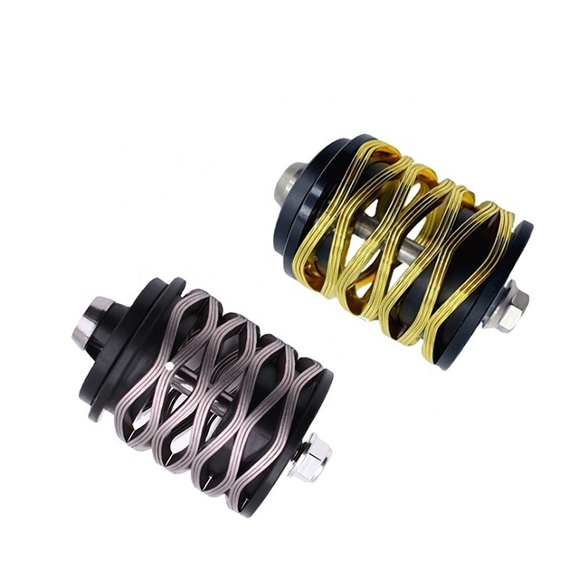 AGEKUSL CNC Titanium Bike Rear Shock Absorber Wave Spring Suspension for Brompton 3 Sixty Pikes United Trifold