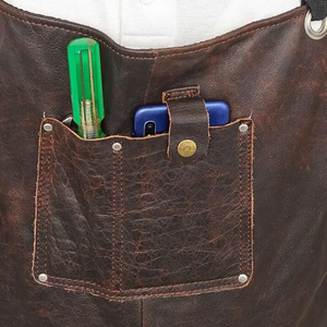 Tablier de cuisine de sécurité personnalisé avec logo pour boucher, multi-usage, unisexe, durable, pour salon, café, lavage de voitures, lavé - Product Image 4