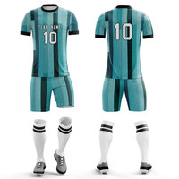 Seragam Sepak Bola Pendek Terbaru dari Pabrik Pakaian Olahraga, Logo Custom, 100% Poliester, Bernapas, Cepat Kering, Ramah Lingkungan