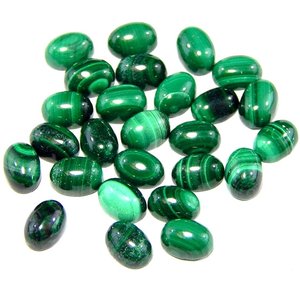 Haute qualité en vrac Malachite pierre précieuse forme ovale poli Cabochon naturel bonne qualité prix de gros pour la fabrication de bijoux - Product Image 1