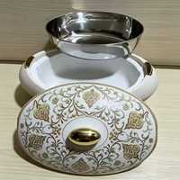 Ensemble de 3 chauffe-plats isothermes Jumbo pour cuisine, 4L, 5L, 6L, ovales, pour servir à la maison, lors de fêtes, mariages, Ramadan