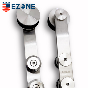 Portes coulissantes modernes en acier inoxydable Sidanli ELS-010, kits pour bâtiments de bureaux, installation facile, porte de douche argentée, garantie 1 an - Product Image 2