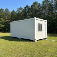 Maison conteneur modulaire préfabriquée portable de 20 pieds, personnalisable et moderne, pour café, appartement ou hôpital, avec pack plat détachable