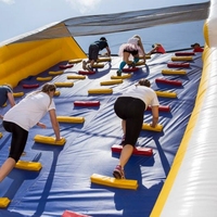 Parcours d'obstacles gonflable géant pour courses de 5 km, parcours de sport gonflable extrême