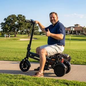 Scooter Eléctrico de Tres Ruedas Hikerboy <span class=keywords><strong>Dura</strong></span>, Marco de Aleación de Aluminio Al6061, Motor Dual de 250W, Scooter Eléctrico para Desplazamientos Urbanos - Product Image 4