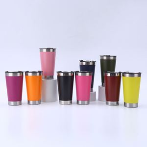 Venta al por Mayor de Tazas de Cerveza Modernas y Portátiles de 20oz, de Acero Inoxidable de Doble Capa, con Forma de Bala, Pajita Integrada y Abrebotellas, para Auto, Oficina y Fiestas - Product Image 1