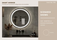 Miroir LED de salle de bain sans cadre à commande tactile sur mesure, design moderne, éclairage intelligent, pour salon et hôtel