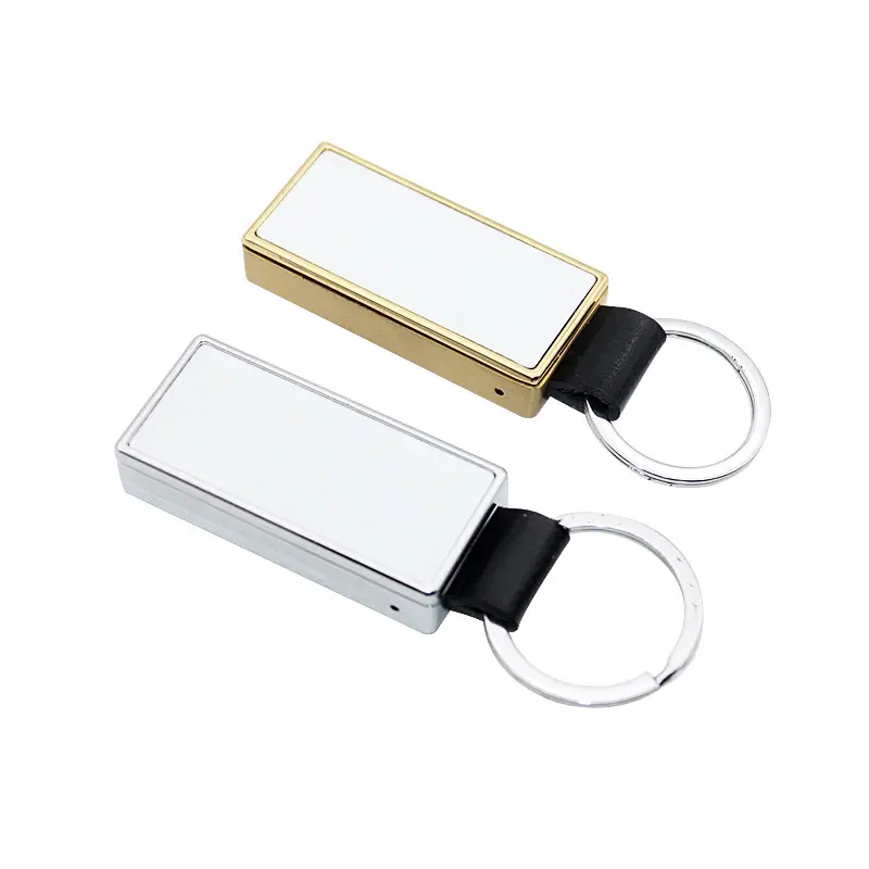 לוגו מותאם אישית USB מתכת keychain צדפה סובלימציה מצית נטענת עבור גברים