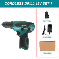 Kit de perceuse sans fil KONSUN pas cher, batterie Li-ion, vitesse variable, tournevis électrique, perceuse, ensemble d'outils pour la maison, OEM