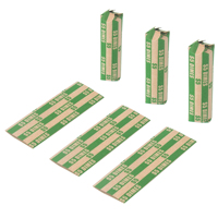 Enveloppes plates pré-imprimées en kraft pour pièces de monnaie Green Dime, capacité de 5 $, pour le tri des pièces de monnaie dans les caisses enregistreuses et les banques