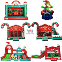 Structure gonflable combinée toboggan et château à thème Candy Land, équipement de jeux pour enfants, idéal pour la location de fêtes d'anniversaire