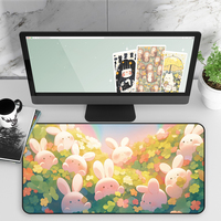 Tapis de souris de jeu coloré en caoutchouc naturel, tissu haute densité, écologique, inodore, bords cousus élastiques, taille personnalisée, en stock