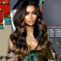 Perruque Lace Front 5x5 Transparente Sans Colle Effet Body Wave Couleur Blonde Mèches Cheveux Humains Vierges Vietnamiens Bruts Qualité Usine