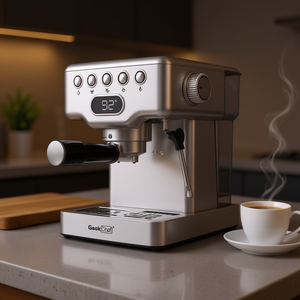 Cafetera Espresso Semiautomática GeekChef de 1350W y 20 Bares, Acero Inoxidable, Tanque de Agua de 1.8L, Uso Doméstico - Product Image 2