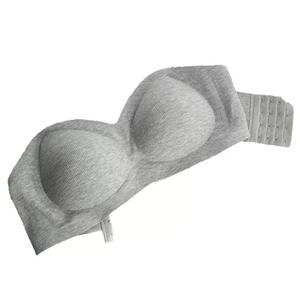 Günlük stil katı askısız Push-Up sütyen telsiz kaymaz asansör örme dokuma ince küçük büstler için düzeltilmiş kayışlar - Product Image 5