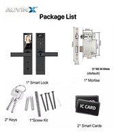 Cerradura Inteligente Auvinx OEM ODM para Puerta, con Huella Dactilar, Contraseña, Reconocimiento Facial, Digital, para Interiores, Compatible con Tuya, para Marcas de Marca Privada