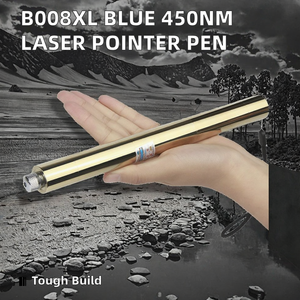 B008XL Rechargeable Multi-pattern Copper Body 450nm Blue Laser <strong>Pointer</strong> <strong>Pen</strong> - Product Image 2