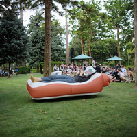Canapé gonflable pliable, chaise longue portable pour salon, camping, festival, plage