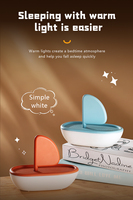 Petite veilleuse à LED Bateau musical Lampe de maison intelligente pour le sommeil des enfants Lumière blanche chaude Alimenté par batterie Matériau ABS Salon