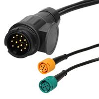 Lampe de remorque multifonctionnelle LIWOF nouvelle génération avec homologation E-Mark |   Feu Stop, Clignotant, Feu de Recul, Feu Antibrouillard, Feu de Plaque d'Immatriculation avec Câble de 5m et Fiche 13 Broches 5000