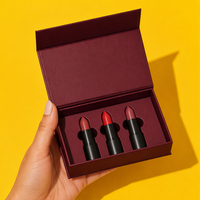 Boîtes en papier personnalisées de luxe pour cosmétiques et maquillage, emballage esthétique pour gloss à lèvres, vente en gros de cosmétiques