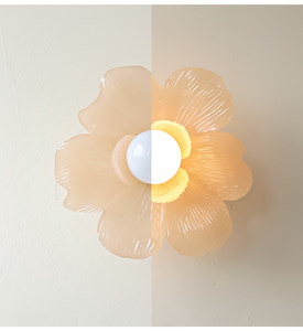 Plafonnier nordique minimaliste en cuivre massif et résine, lampe au design floral créatif pour couloir, entrée, balcon et <span class=keywords><strong>dressing</strong></span> - Product Image 3